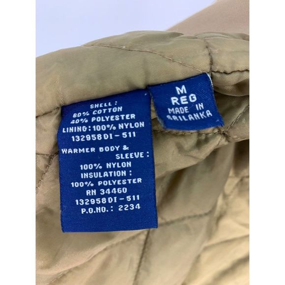 Mens London Fog Limited Ed Size M Winter Coat Removable Lining Hood Khaki 6039 - Picture 11 of 13
